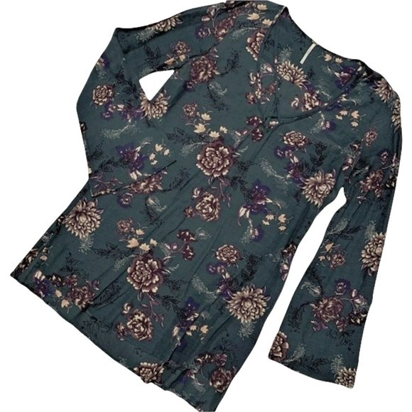 Free People • Green Heartbeat Floral Tunic Mini Dress || Small - Picture 4 of 4